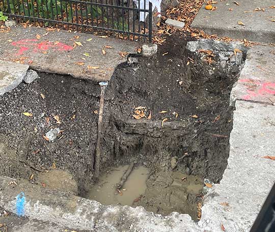 Dégel entrée d'eau, excavation montréal